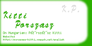 kitti porszasz business card